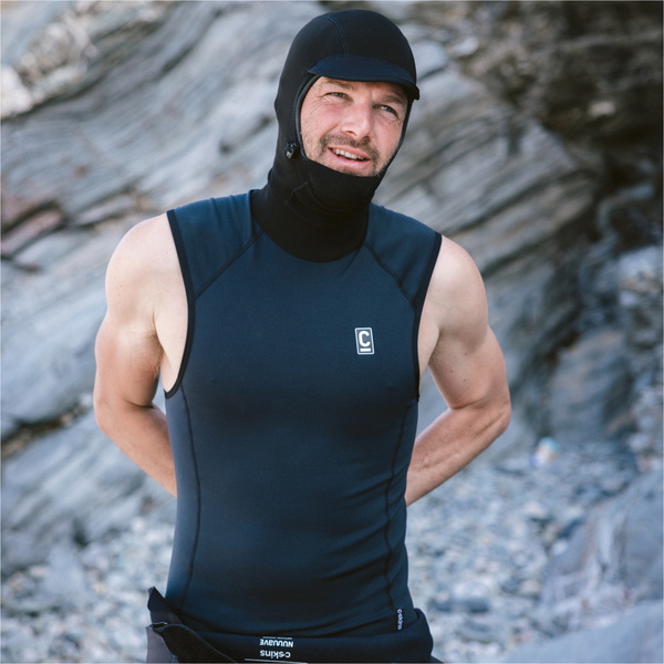 2025 C-Skins Mens Thermal Skins Hooded Vest C-HDIMHC - Black